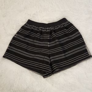 BCBGeneration Black Mesh Overlay Pocket Dressy Shorts
